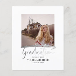 Flyer Invitaciones de foto de graduación elegante y mode