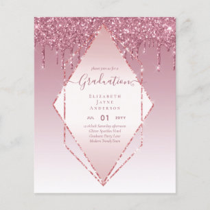 Flyer INVITACIONES DE GRADUACIÓN - Glamour Girly Purpuri