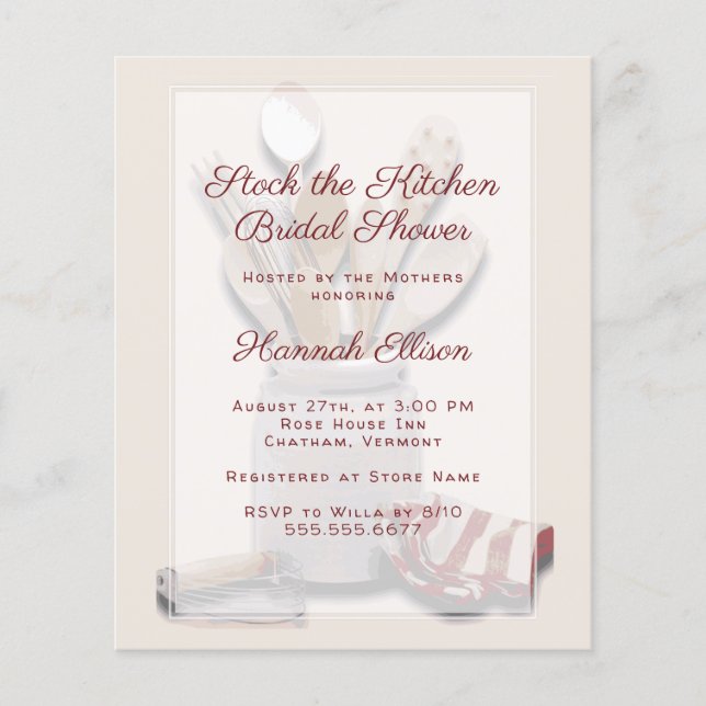 Flyer Invitaciones de Presupuesto para Desayuno de Bodas (Frente)