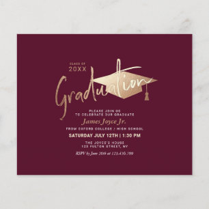 Flyer Invitaciones del Partido de Graduación Mínima de R