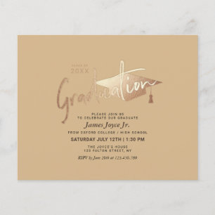 Flyer Invitaciones Mínimas de Graduación de Presupuesto