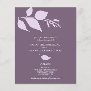 Flyer Invitaciones púrpuras a la cena de ensayo presupue