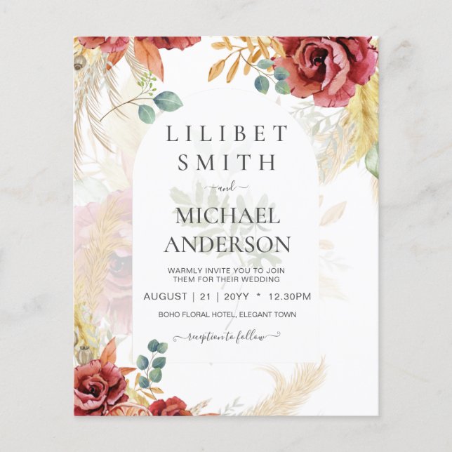 Flyer Invitar a volar a la boda de la caída de la Terrac (Frente)