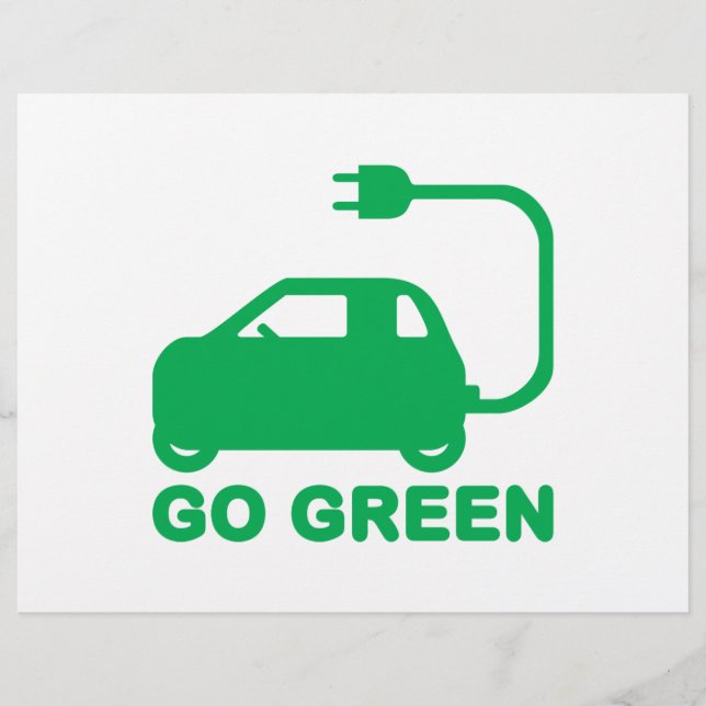 Flyer Ir Verde ~ Conducir autos eléctricos (Frente)