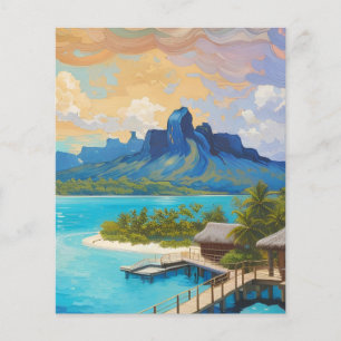 Flyer Isla Bora Bora Arte Polinesia Francesa