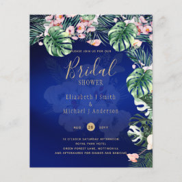 Flyer Isla Tropical Flores Azules Reales dejan Boda
