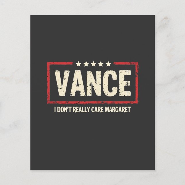 Flyer J. D. Vance Gracioso Meme que realmente no me impo (Frente)