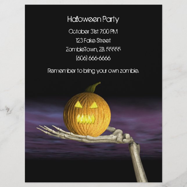 Flyer Jack-o-Lantern - Volador de Halloween (Frente)