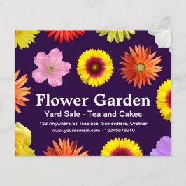 Flyer Jardín de flores - Púrpura Profunda 25003a