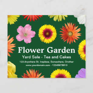 Flyer Jardín de flores - Verde oscuro 02481c
