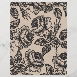 Flyer Jardín Rosa | Rústico DIY Envoltura de la línea