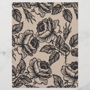 Flyer Jardín Rosa   Rústico DIY Envoltura de la línea