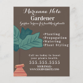 Flyer Jardinería Paisajismo Jardinero Negocio de Plantas