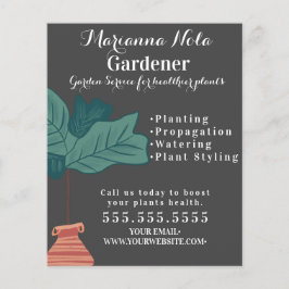 Flyer Jardinería Paisajismo Jardinero Planta Negocio