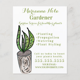Flyer Jardinería Paisajismo Jardinero Plantas Negocio
