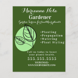 Flyer Jardinería Paisajismo Jardinero Plantas Negocio