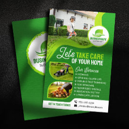 Flyer Jardinería profesional Landscaping Lawn Care Mow
