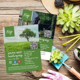 Flyer jardinero paisajista cirujano de árboles arborista