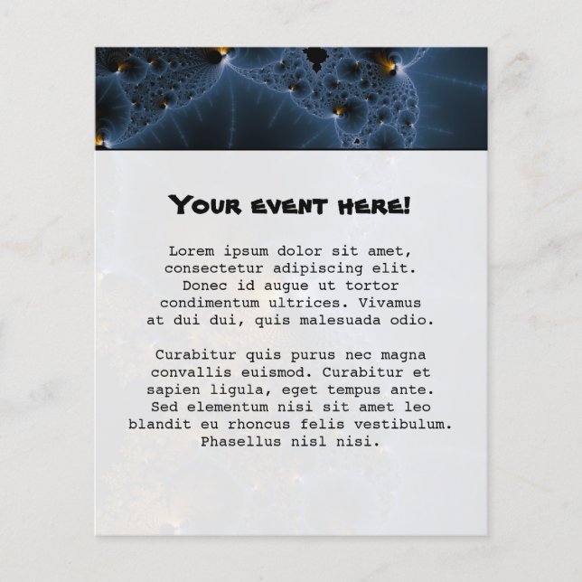 Flyer Jellies de deriva - Arte fractal (Frente)