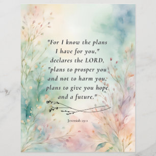 Flyer Jeremiah 29:11 Biblia Verse Image