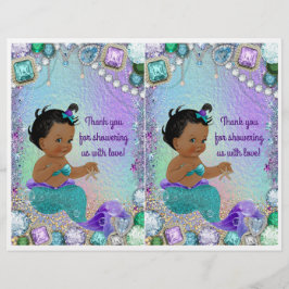 Flyer Jewel Mermaid Baby Shower DIY Decoraciones de bols