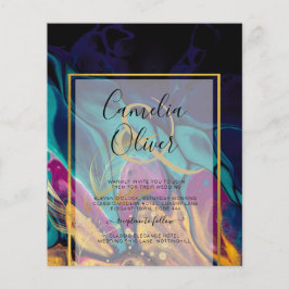 Flyer Jewel Tones BODA INK Plum Purple Marina Verde azul