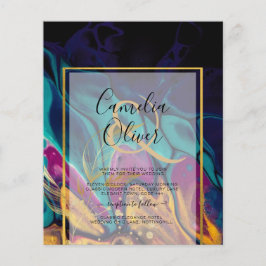 Flyer Jewel Tones BODA INK Plum Purple Marina Verde azul