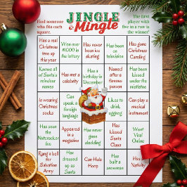 Flyer Jingle & Mingle Christmas Human Bingo Game Sheets