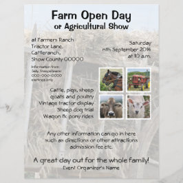 Flyer Jornada de cultivo o espectáculo agrícola