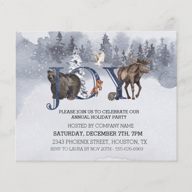 Flyer JOY Woodland Navidades Holiday Company I (Frente)