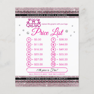 Flyer Joyería Diamante Rosa lux