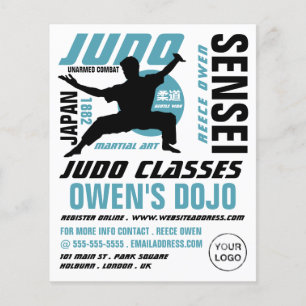 Flyer Judo Design, clases Judo