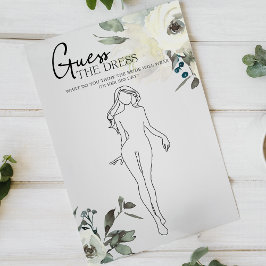 Flyer Juego de Adivina el Vestido de Novia Floral Blanco