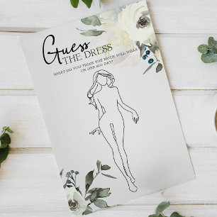 Flyer Juego de Adivina el Vestido de Novia Floral Blanco