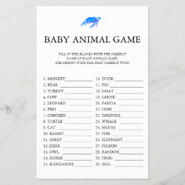 Flyer Juego de animales bebés bajo el mar Baby Shower