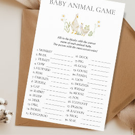 Flyer Juego de animales para bebés "Silly Goose" Baby Sh