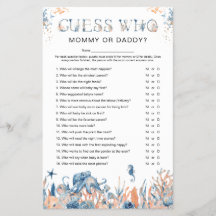 Juego de Baby Shower 'Adivina Quién' Bajo el Mar