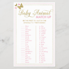 Flyer Juego de Baby Shower Baby Animal