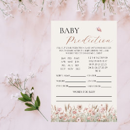 Flyer Juego de Baby Shower Boho Floral Baby Predication