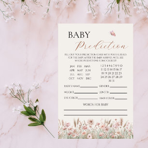 Flyer Juego de Baby Shower Boho Floral Baby Predication