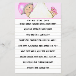 Flyer Juego de Baby Shower y consejos para padres