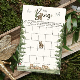 Flyer Juego de Bingo Baby Shower Bear de color de agua m