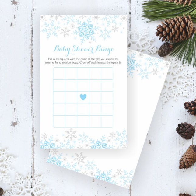 Flyer Juego de Bingo Baby Shower de Snowflake (Subido por el creador)