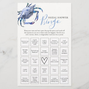 Flyer Juego de Bingo Beach Bridal Shower - Encuentra al