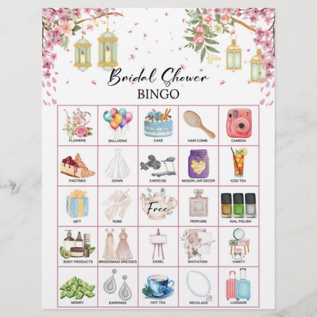Flyer Juego de Bingo Bridal Shower (Frente)