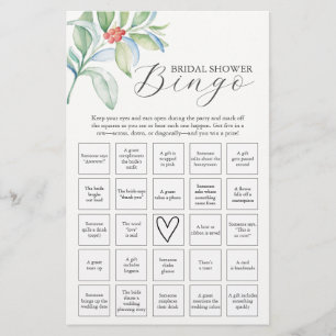 Flyer Juego de Bingo de Ducha Bridal de Invierno - Encue
