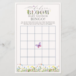 Flyer Juego de Bingo de Flor Silvestre bonito