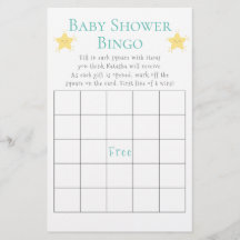 Juego de bingo de Twinkle Little Star Baby Shower