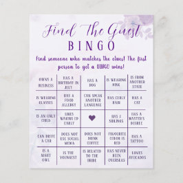 Flyer Juego de Bingo para Invitados Personalizado Boho F