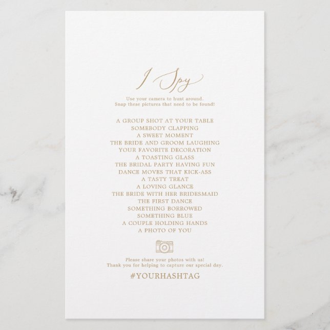 Flyer Juego de caza espionaje de oro de oro de lujo (Frente)